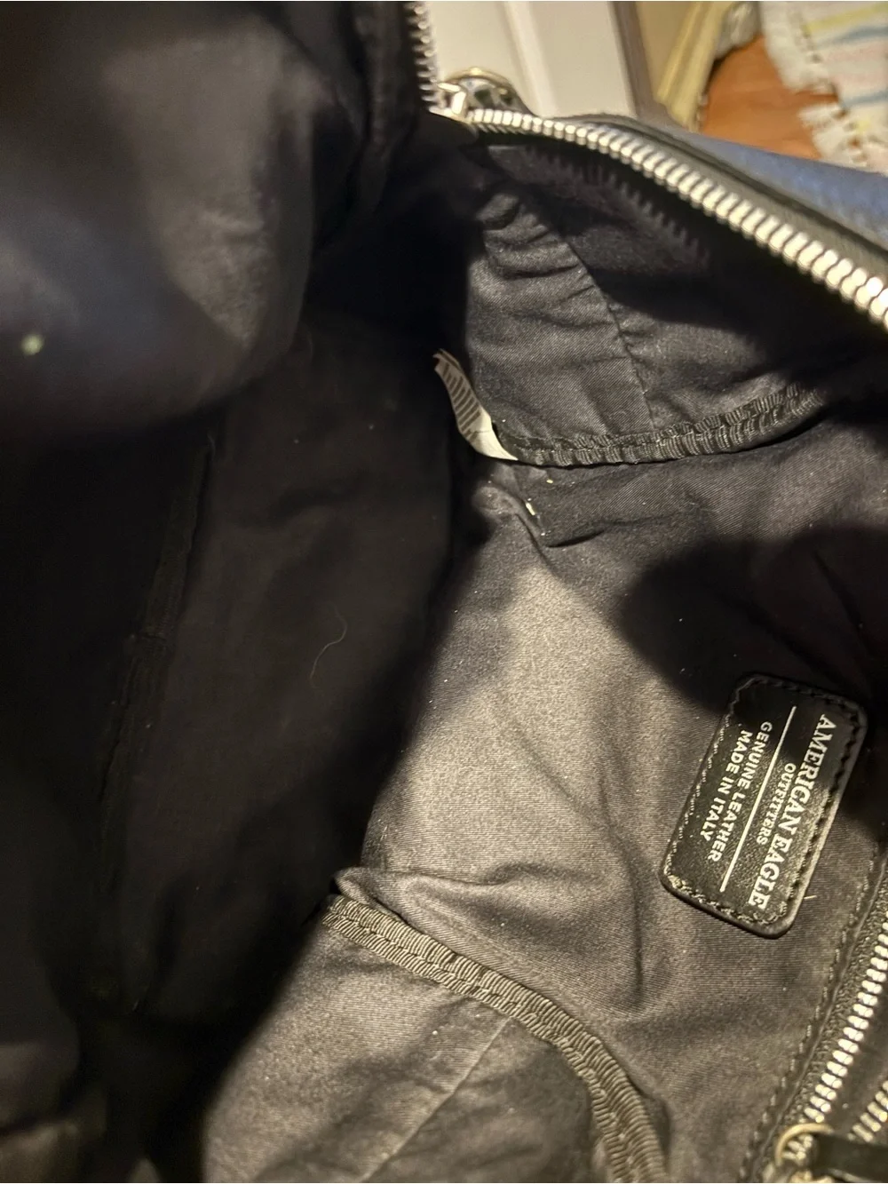 American Eagle Outfitters Black Leather Mini Backpack